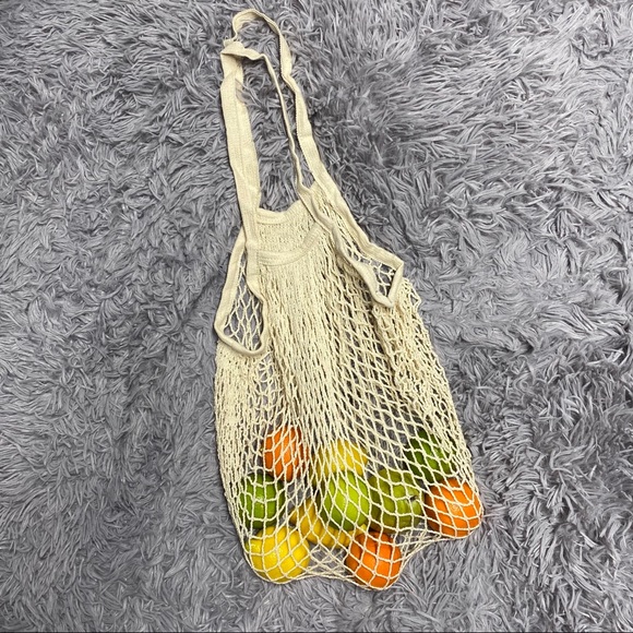 Eco-Friendly 100% Cotton String Bag - Ivory - Picture 3 of 6